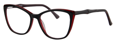 Women Access Eyeglasses : Carole - Black Red - SpecSMART Eye Clinic (Diagonal View)